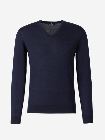 Outlet online Scabal Hombre Jersey Pico Cashmere color Azul Noche sku 542-002045 01 - Foto 1