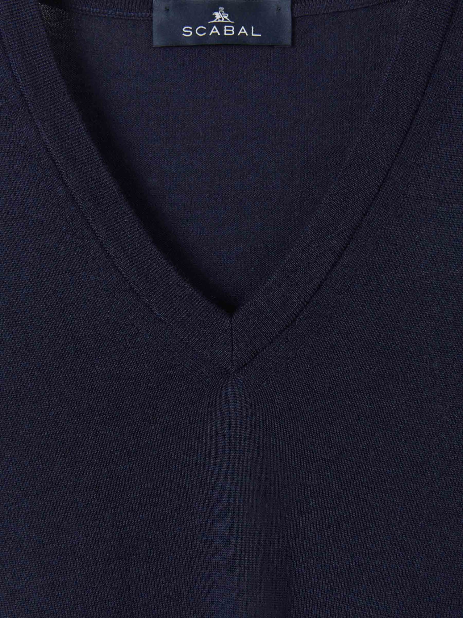 Outlet online Scabal Hombre Jersey Pico Cashmere color Gris Piedra sku 542-002045 02 - Foto 3