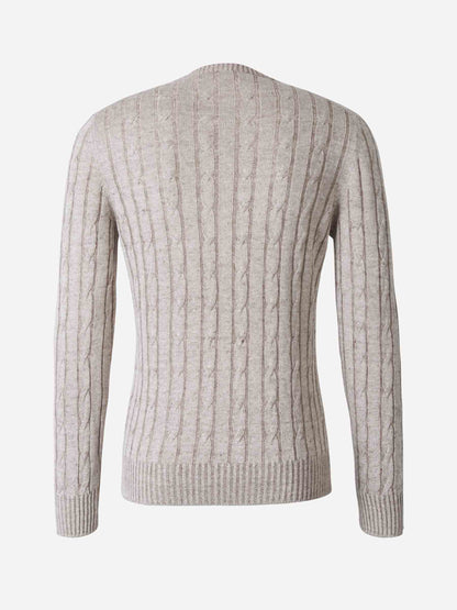 Outlet online Gran Sasso Hombre Jersey Trenzado Lino color Beige sku 542-002066 01 - Foto 2
