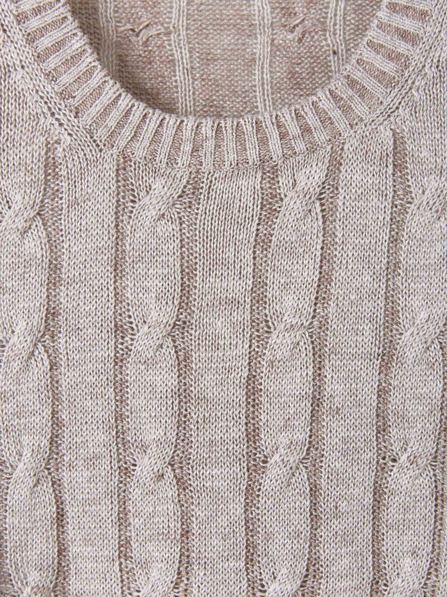 Outlet online Gran Sasso Hombre Jersey Trenzado Lino color Beige sku 542-002066 01 - Foto 3