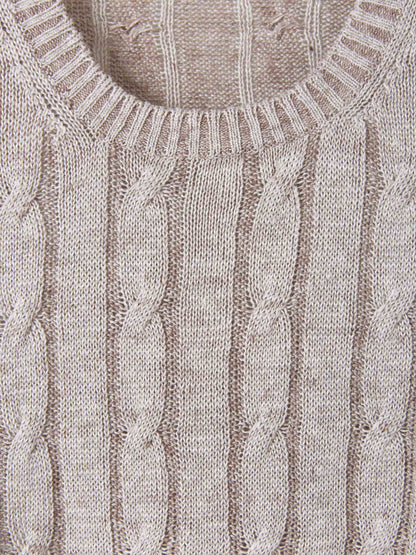 Outlet online Gran Sasso Hombre Jersey Trenzado Lino color Beige sku 542-002066 01 - Foto 3