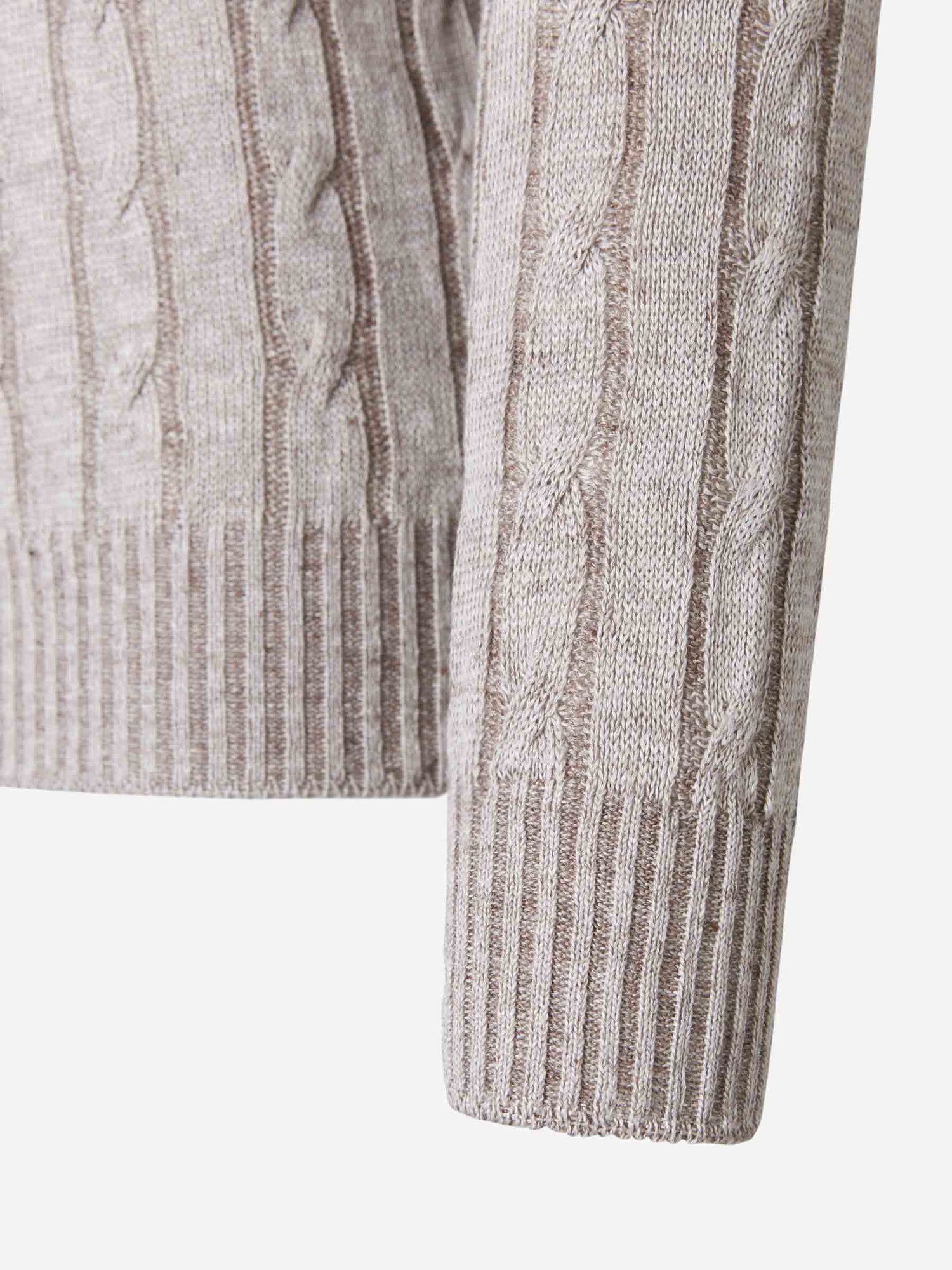 Outlet online Gran Sasso Hombre Jersey Trenzado Lino color Beige sku 542-002066 01 - Foto 4