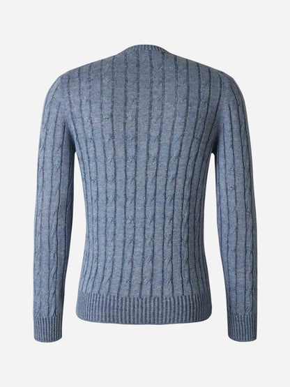 Outlet online Gran Sasso Hombre Jersey Trenzado Lino color Beige sku 542-002066 01 - Foto 6