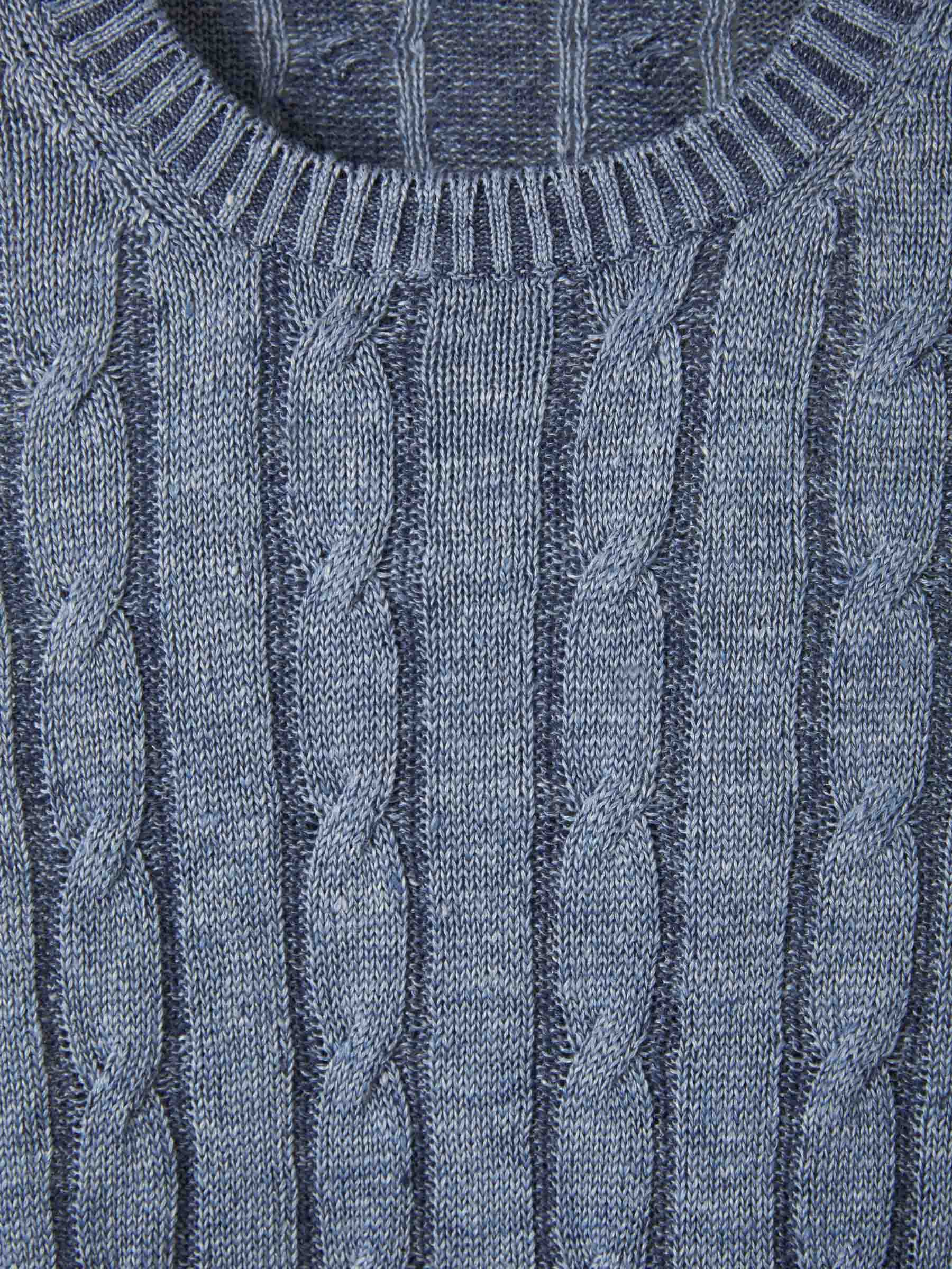 Outlet online Gran Sasso Hombre Jersey Trenzado Lino color Beige sku 542-002066 01 - Foto 7