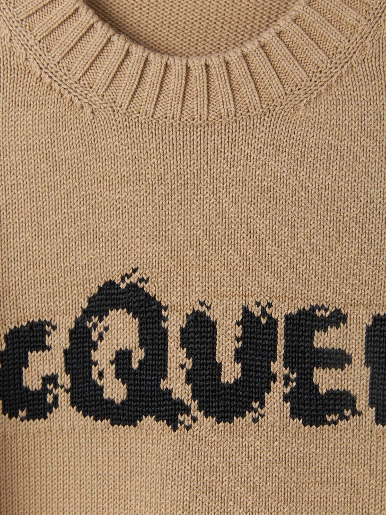 Alexander McQueen Jersey Graffiti Logo color Caramelo sku 542-002087 02 - Foto 4