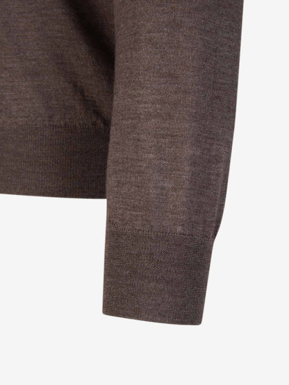 Outlet online Santa Eulalia Hombre Jersey Cashmere Y Seda color Marrón Oscuro sku 542-002093 06 - Foto 4