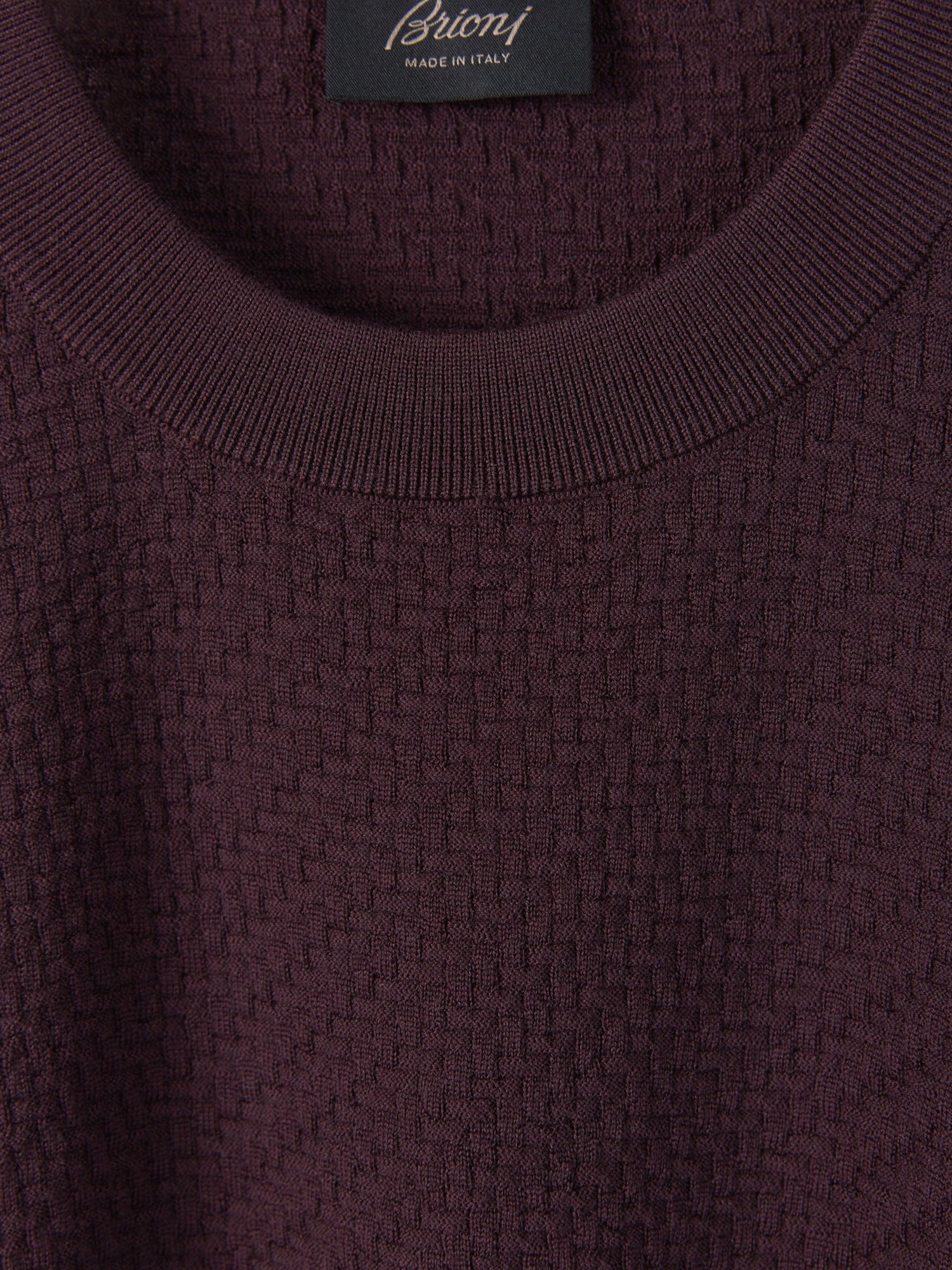Outlet online Brioni Hombre Jersey Punto Lana color Burdeos sku 542-002114 02 - Foto 7