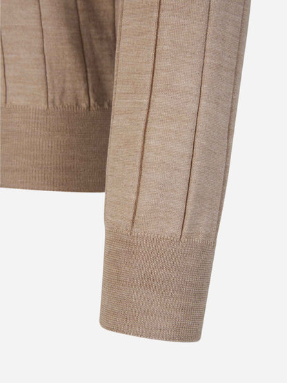Outlet online Santa Eulalia Hombre Jersey Lana y Seda color Crema sku 542-002124 06 - Foto 4
