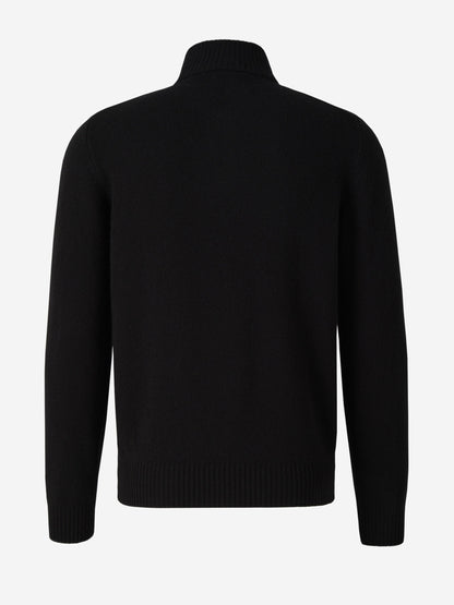 Outlet online Santa Eulalia Hombre Cárdigan Cuello Contraste Lana color Verde Oscuro sku 542-002128 03 - Foto 2