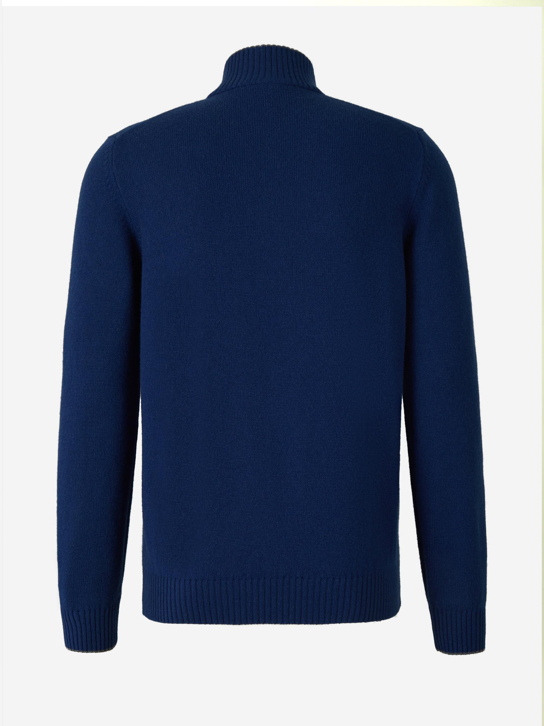 Outlet online Santa Eulalia Hombre Cárdigan Cuello Contraste Lana color Topo sku 542-002128 04 - Foto 6
