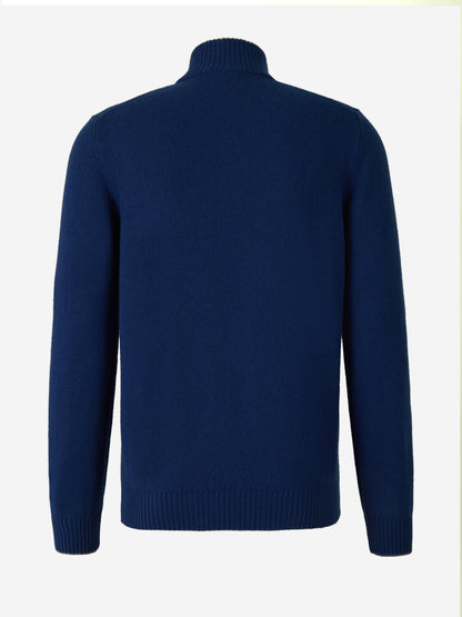 Outlet online Santa Eulalia Hombre Cárdigan Cuello Contraste Lana color Verde Oscuro sku 542-002128 03 - Foto 6