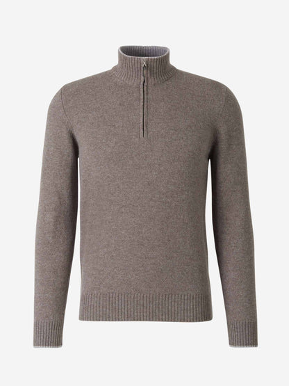 Outlet online Santa Eulalia Hombre Cárdigan Cuello Contraste Lana color Verde Oscuro sku 542-002128 03 - Foto 13