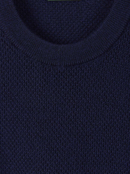 Zanone Jersey Punto Texturizado color Azul Marino sku 542-002133 01 - Foto 4