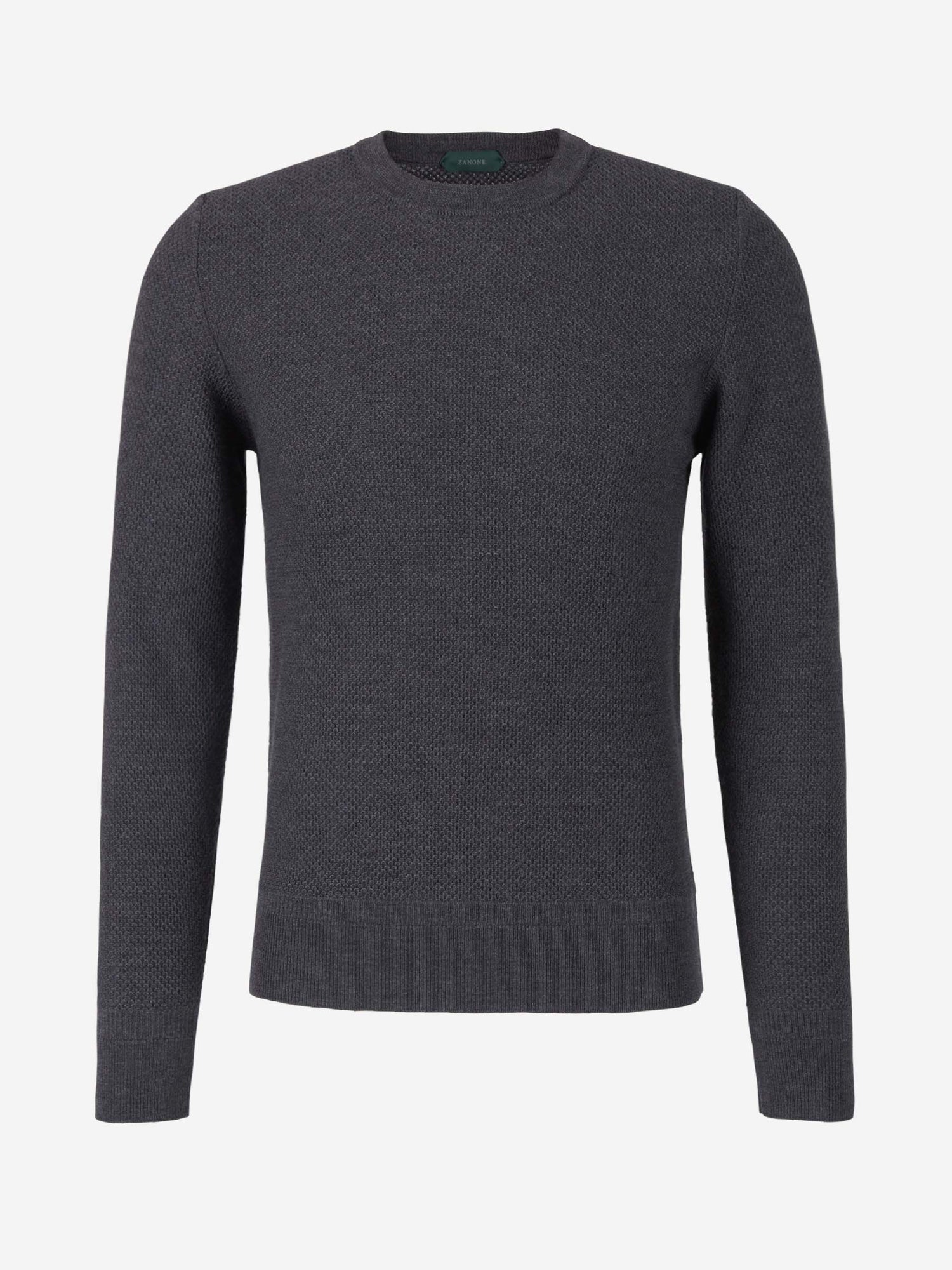 Outlet online Zanone Hombre Jersey Punto Texturizado color Gris Antracita sku 542-002133 02 - Foto 1