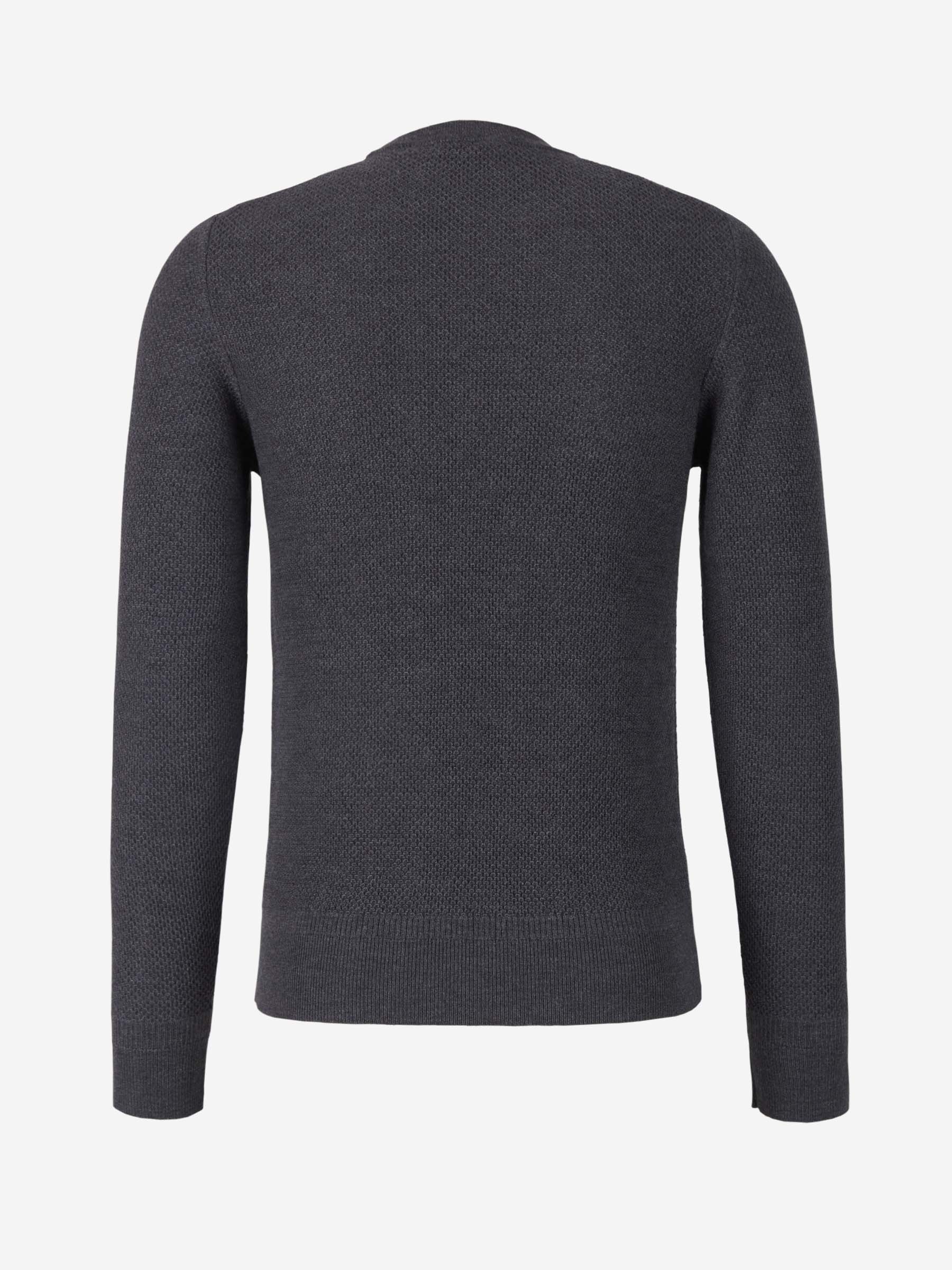 Outlet online Zanone Hombre Jersey Punto Texturizado color Gris Antracita sku 542-002133 02 - Foto 2