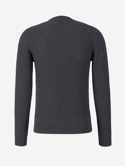 Outlet online Zanone Hombre Jersey Punto Texturizado color Gris Antracita sku 542-002133 02 - Foto 2