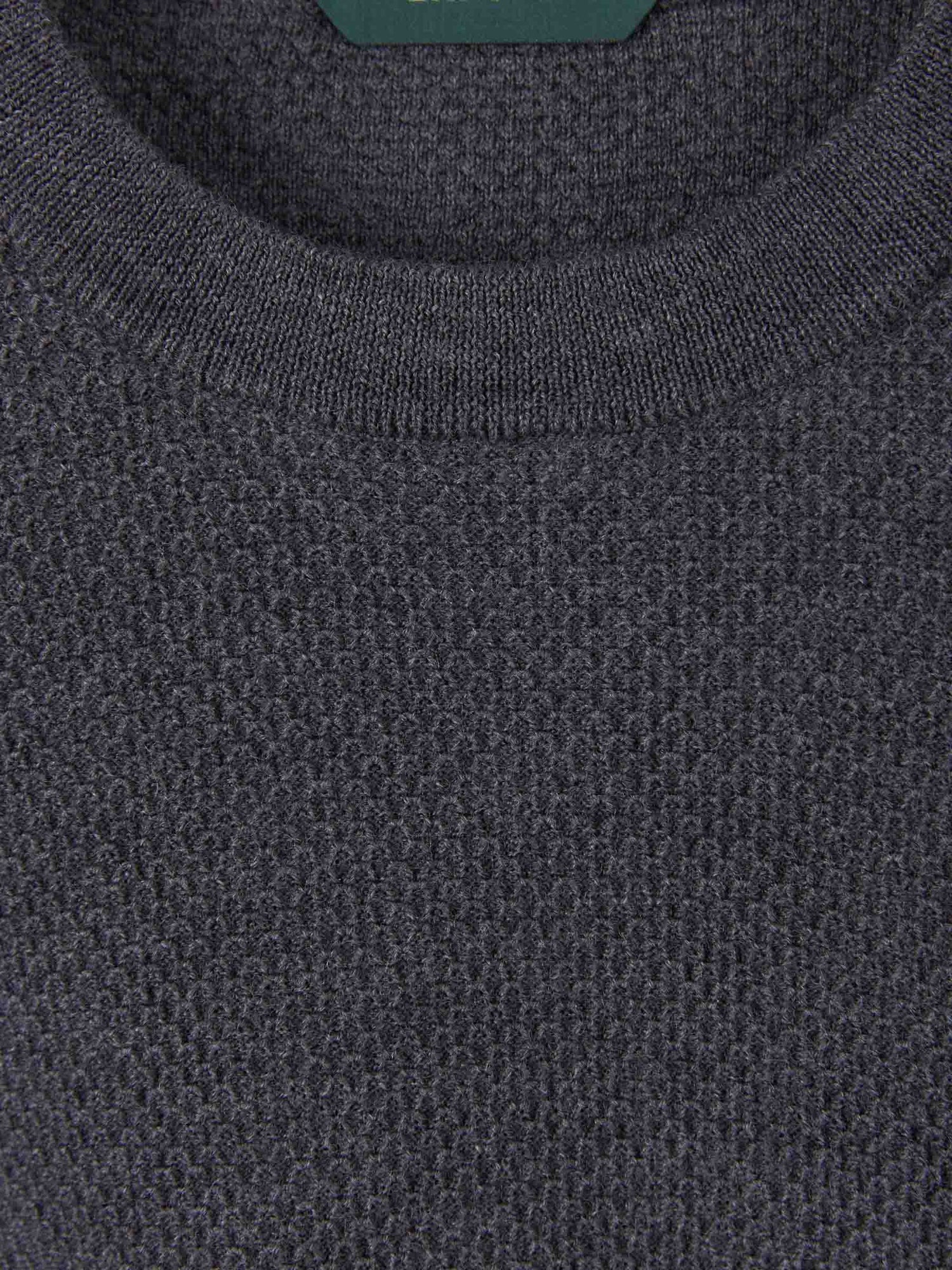 Outlet online Zanone Hombre Jersey Punto Texturizado color Gris Antracita sku 542-002133 02 - Foto 3