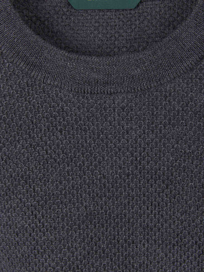 Outlet online Zanone Hombre Jersey Punto Texturizado color Gris Antracita sku 542-002133 02 - Foto 3