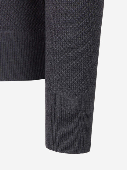 Outlet online Zanone Hombre Jersey Punto Texturizado color Gris Antracita sku 542-002133 02 - Foto 4