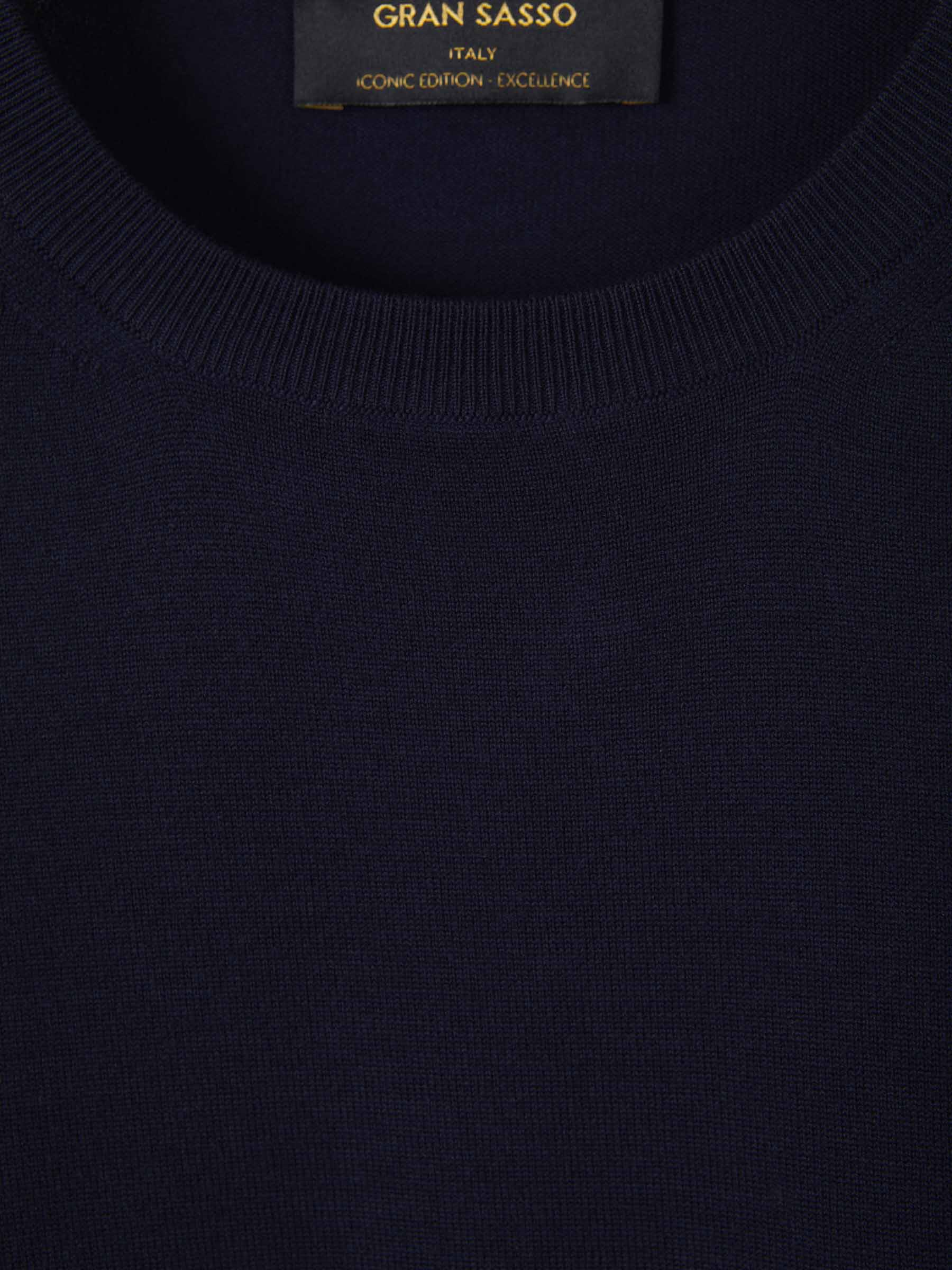 Outlet online Gran Sasso Hombre Jersey Cuello Redondo color Azul Noche sku 542-002147 01 - Foto 3