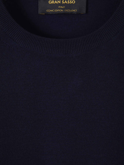 Outlet online Gran Sasso Hombre Jersey Cuello Redondo color Azul Noche sku 542-002147 01 - Foto 3