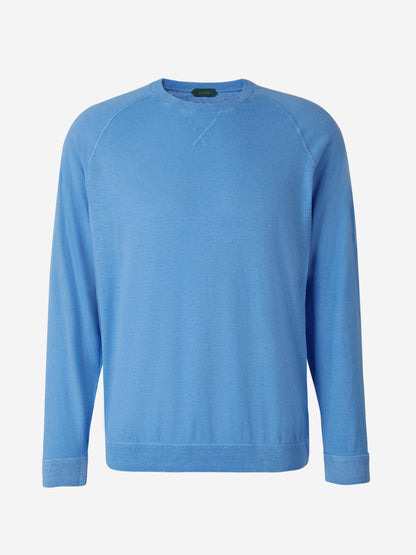Outlet online Zanone Hombre Sudadera Cuello Redondo color Turquesa sku 542-002214 01 - Foto 5