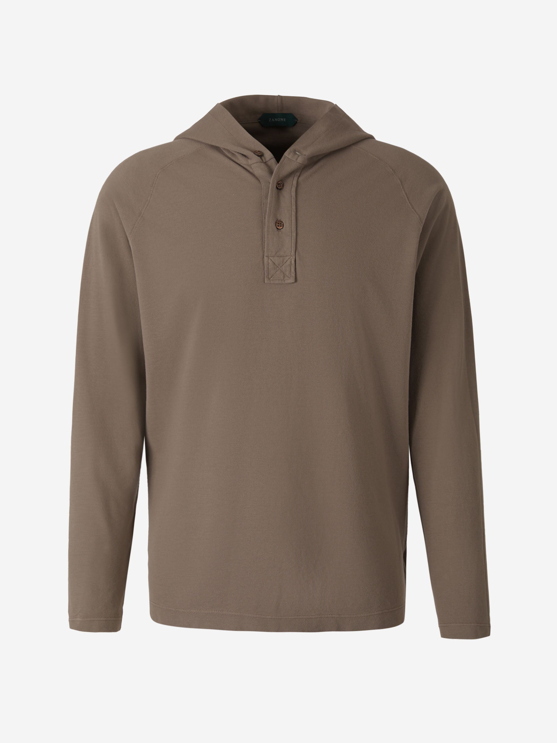 Outlet online Zanone Hombre Jersey Capucha Algodón color Verde Militar sku 542-002215 02 - Foto 4