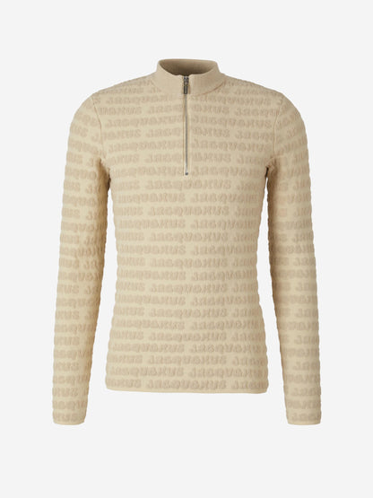 Outlet online Jacquemus Hombre Jersey Logo Jacquard color Beis sku 542-002223 00 - Foto 1