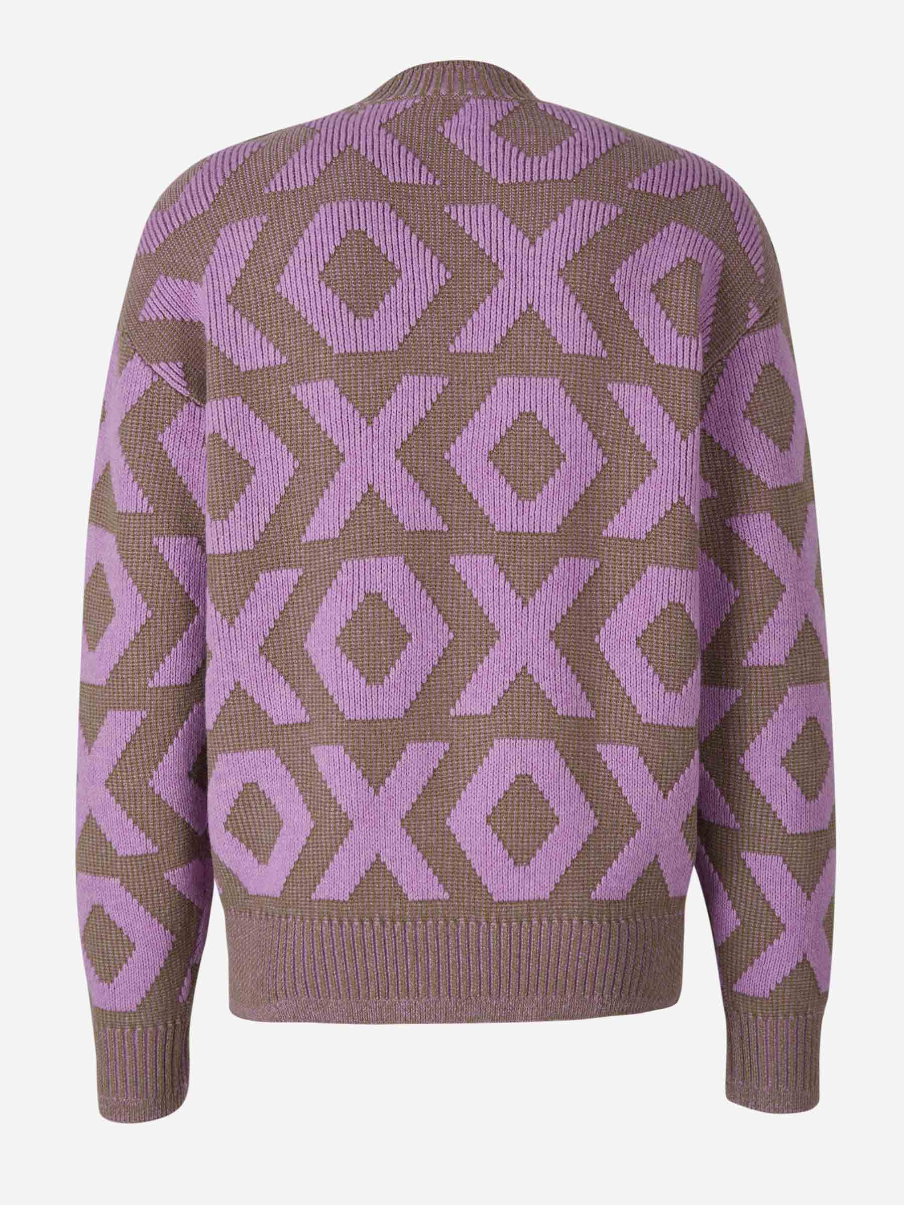 Outlet online Acne Studios Face Hombre Jersey Gráfico Punto color Lila sku 542-002239 01 - Foto 2