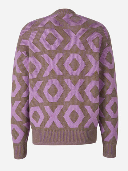 Outlet online Acne Studios Face Hombre Jersey Gráfico Punto color Lila sku 542-002239 01 - Foto 2