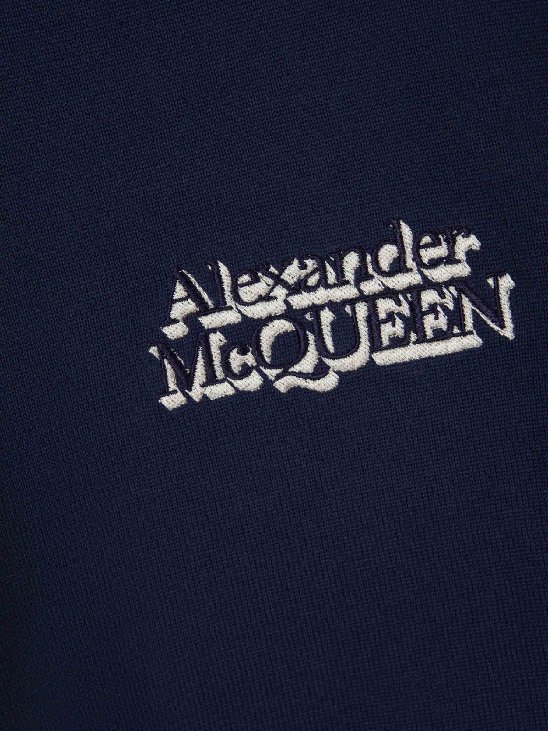 Outlet online Alexander McQueen Hombre Sudadera Varsity Bicolor color Azul Cobalto sku 542-002249 01 - Foto 4