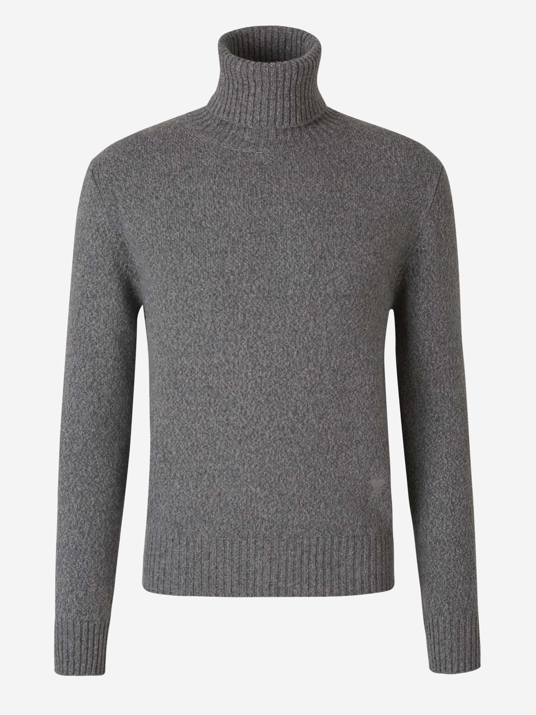 Outlet online Ami Paris Hombre Jersey Cuello Alto Cashmere color Gris Claro sku 542-002257 01 - Foto 1
