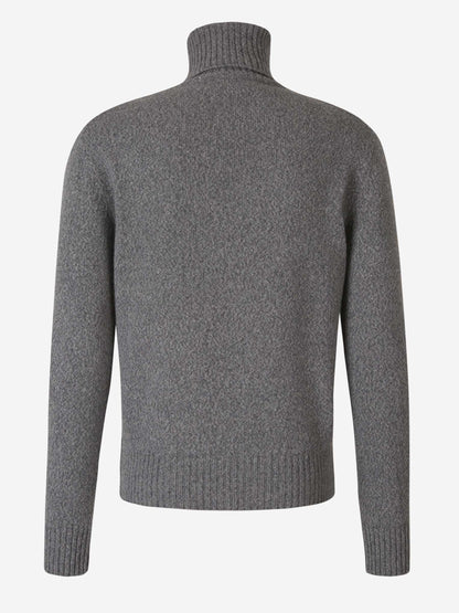 Outlet online Ami Paris Hombre Jersey Cuello Alto Cashmere color Gris Claro sku 542-002257 01 - Foto 3