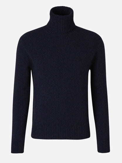 Outlet online Ami Paris Hombre Jersey Cuello Alto Cashmere color Azul Noche sku 542-002257 02 - Foto 1
