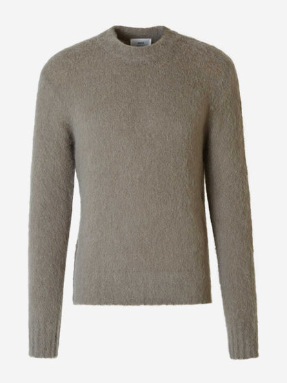 Outlet online Ami Paris Hombre Jersey Pelo Lana color Gris Claro sku 542-002260 01 - Foto 1