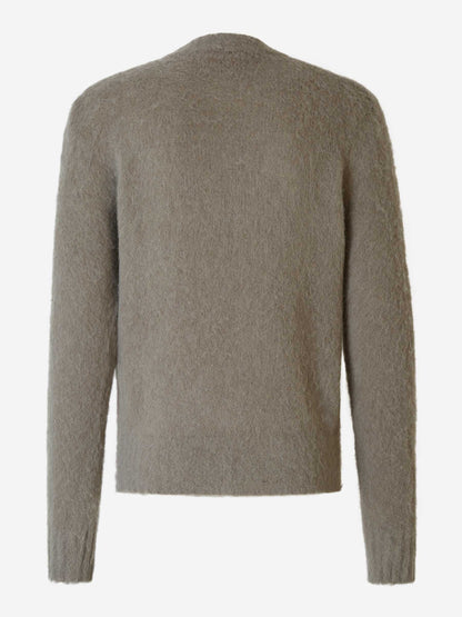 Outlet online Ami Paris Hombre Jersey Pelo Lana color Gris Claro sku 542-002260 01 - Foto 2