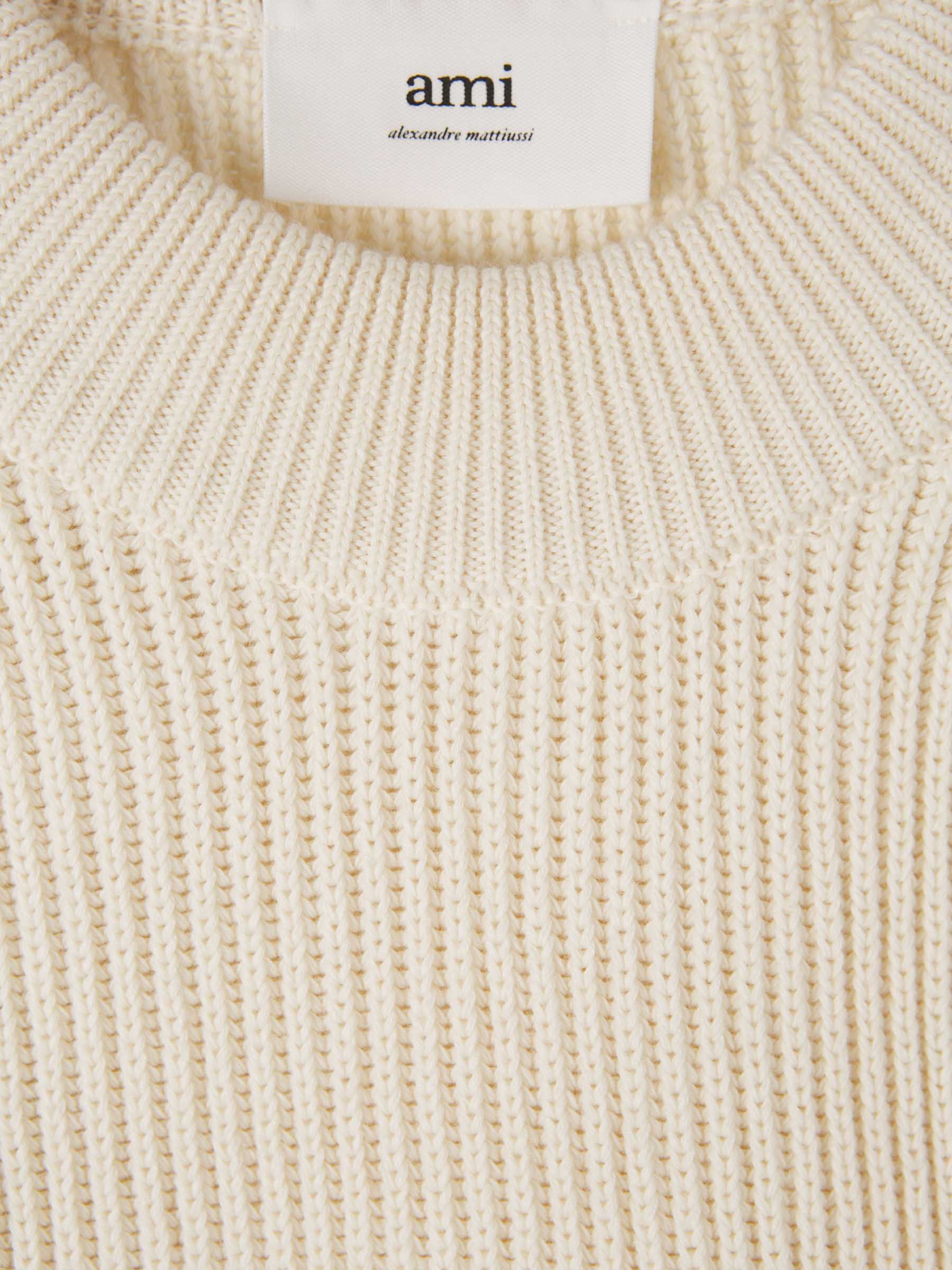 Outlet online Ami Paris Hombre Jersey Punto Trenzado color Crema sku 542-002261 01 - Foto 4