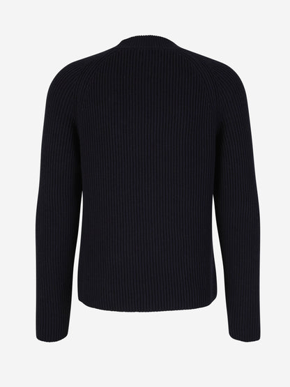 Outlet online Ami Paris Hombre Jersey Punto Trenzado color Azul Noche sku 542-002261 02 - Foto 3