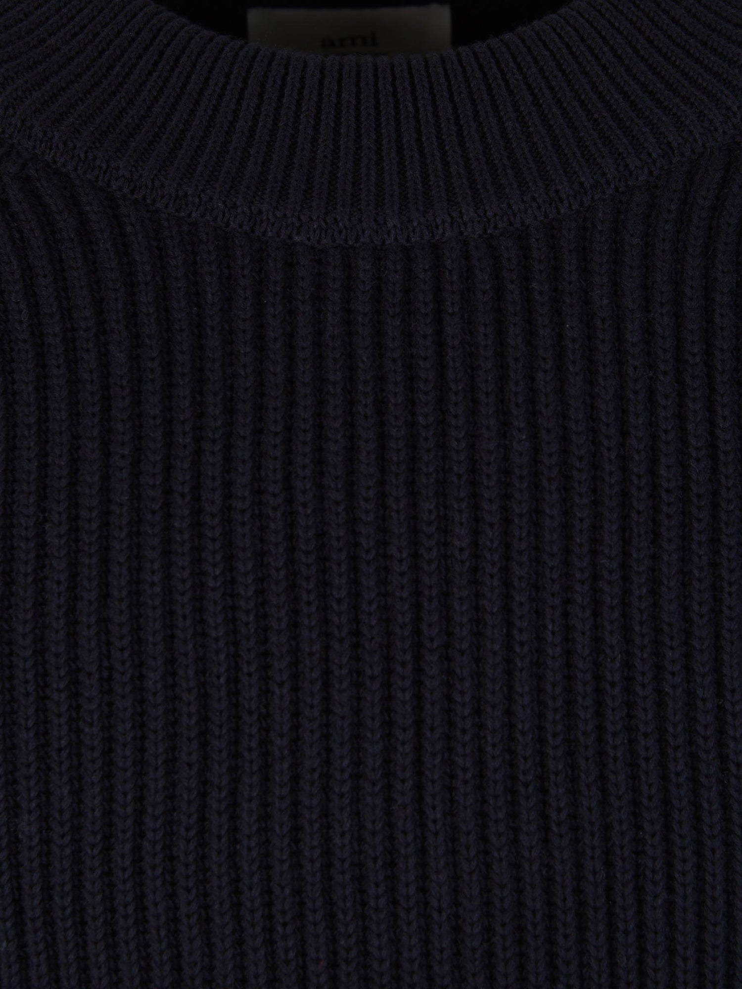 Outlet online Ami Paris Hombre Jersey Punto Trenzado color Azul Noche sku 542-002261 02 - Foto 4