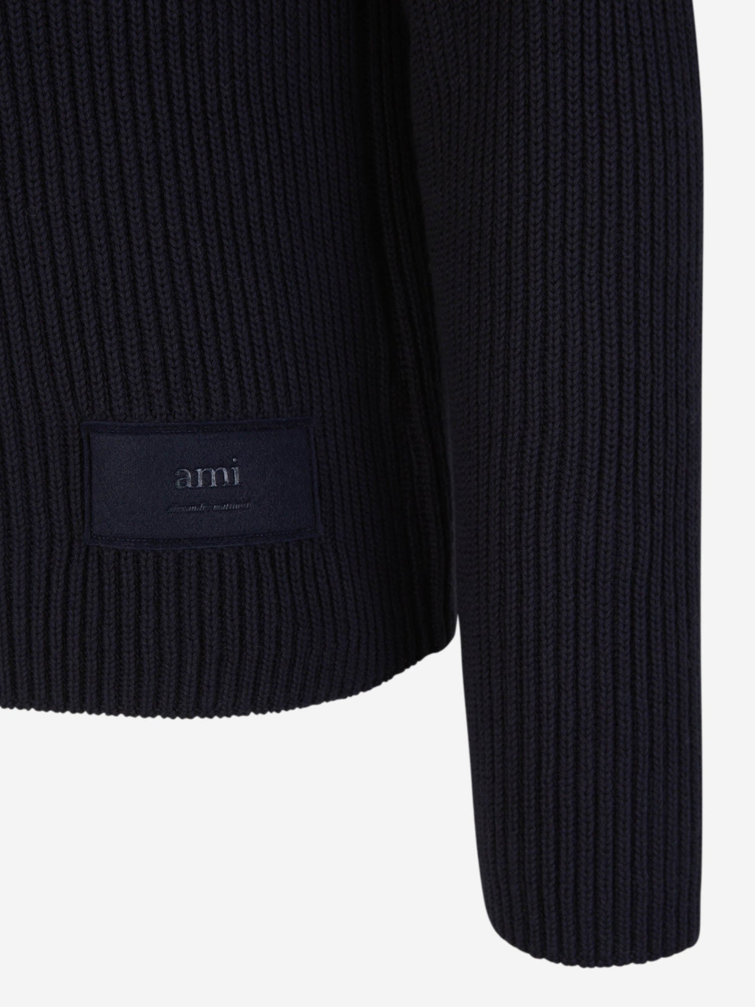 Outlet online Ami Paris Hombre Jersey Punto Trenzado color Azul Noche sku 542-002261 02 - Foto 5