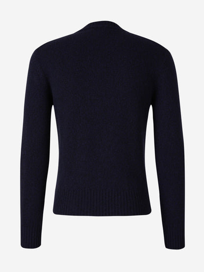 Outlet online Ami Paris Hombre Jersey Punto Cashmere color Azul Noche sku 542-002263 01 - Foto 2