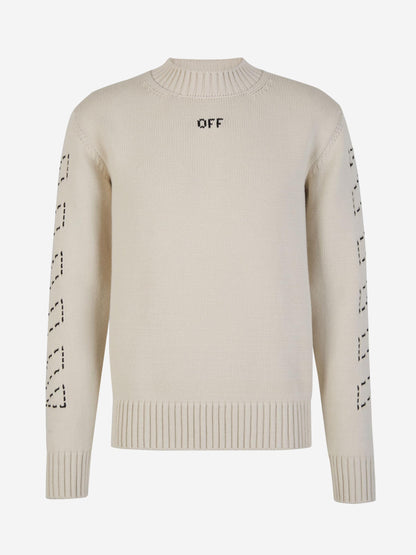 Outlet online Off-White Hombre Jersey Punto Arrow color Beis sku 542-002270 01 - Foto 1