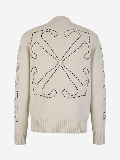 Outlet online Off-White Hombre Jersey Punto Arrow color Beis sku 542-002270 01 - Foto 2