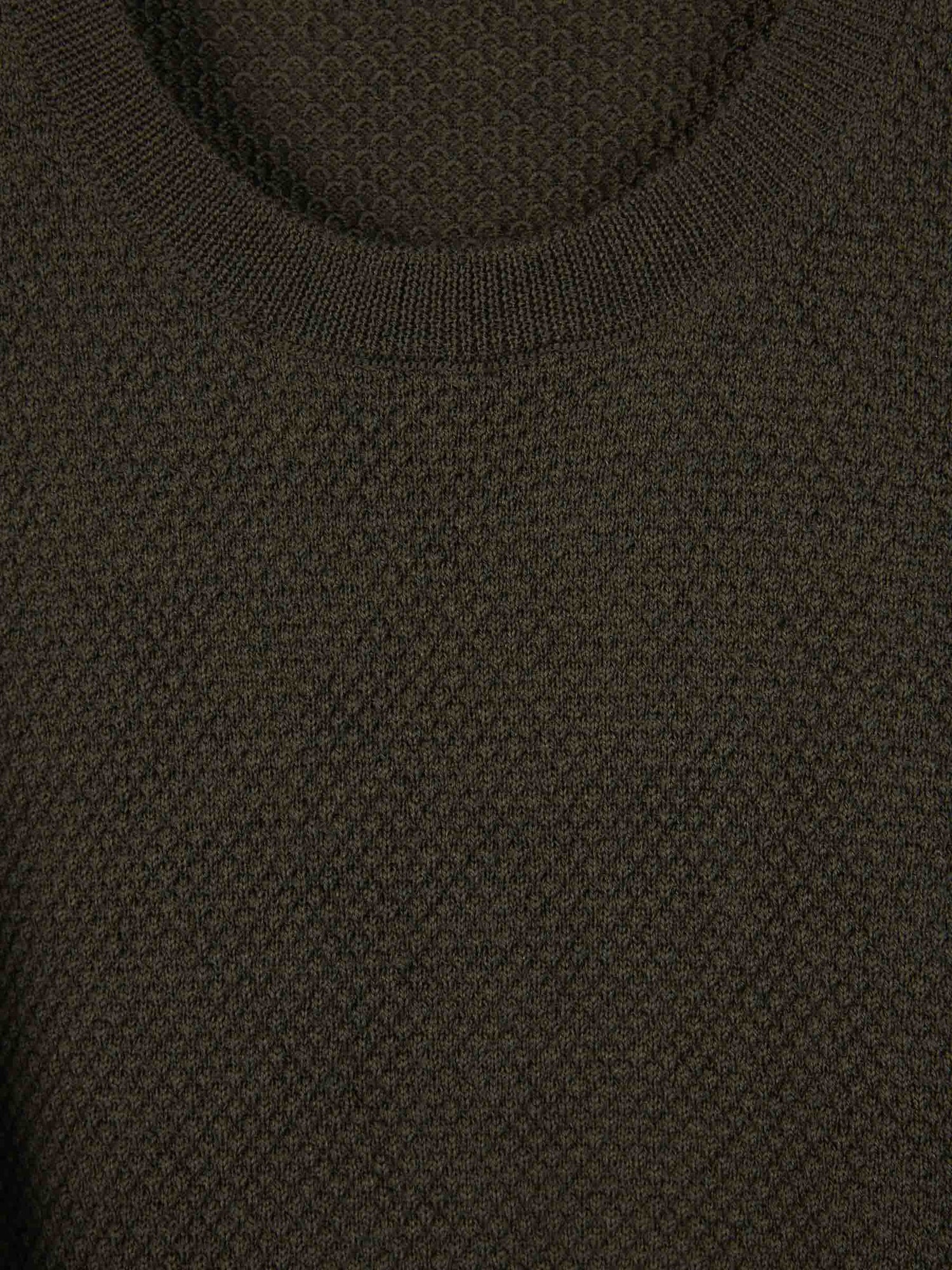 Outlet online Zanone Hombre Jersey Punto Lana color Verde Oscuro sku 542-002296 01 - Foto 3
