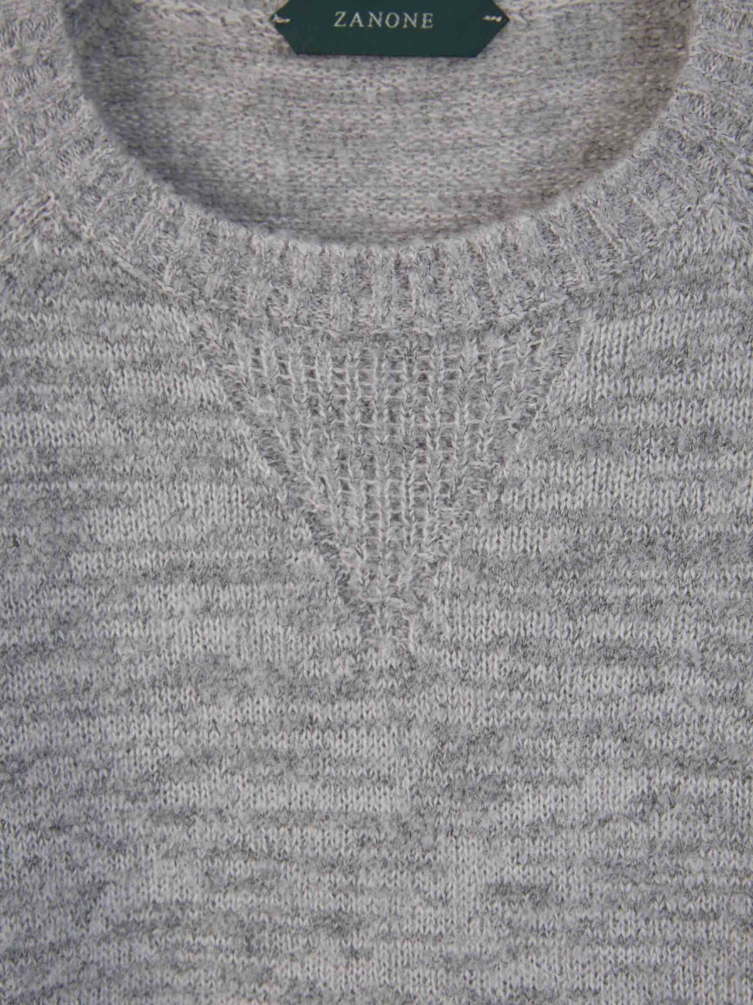Outlet online Zanone Hombre Jersey Punto Lana color Gris Claro sku 542-002297 01 - Foto 3