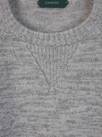 Outlet online Zanone Hombre Jersey Punto Lana color Gris Claro sku 542-002297 01 - Foto 3