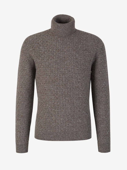 Outlet online Zanone Hombre Jersey Cuello Alto Lana color Marron sku 542-002298 01 - Foto 1