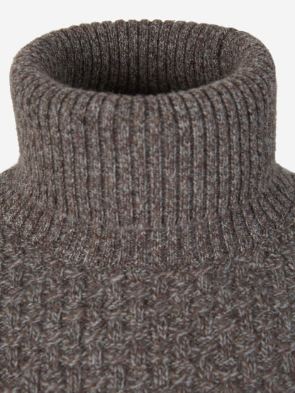 Outlet online Zanone Hombre Jersey Cuello Alto Lana color Marron sku 542-002298 01 - Foto 3