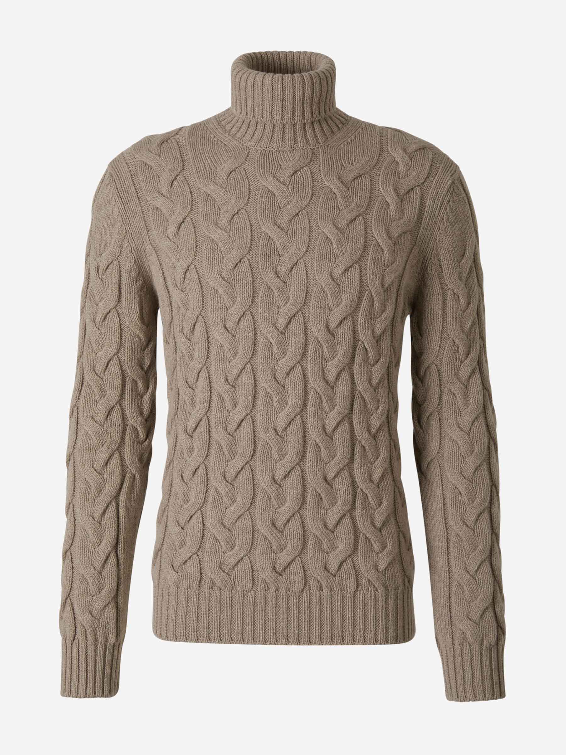 Outlet online Gran Sasso Hombre Jersey Trenzado Lana color Topo sku 542-002304 01 - Foto 1