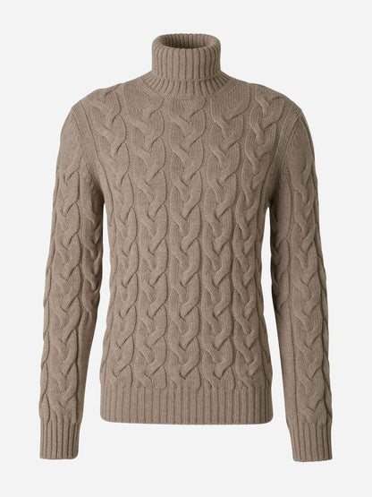 Outlet online Gran Sasso Hombre Jersey Trenzado Lana color Topo sku 542-002304 01 - Foto 1